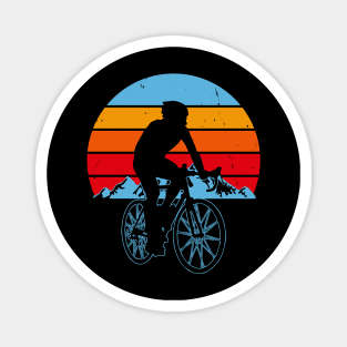 Retro Vintage Cyclist Cycling Bicycle Retro Biker Gift For Cyclist Magnet